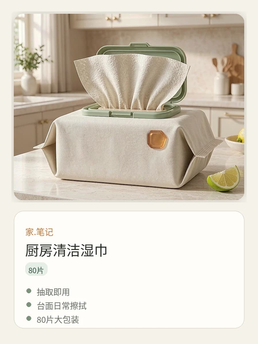 厨房清洁湿巾卖点详情
